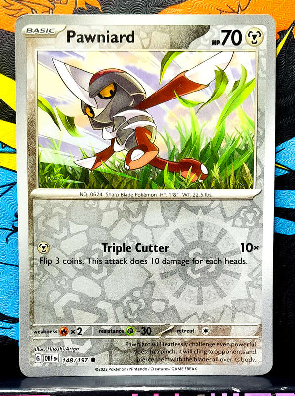 Pokemon Cards - Pawniard 148/197 - Reverse Holofoil - Obsidian Flames