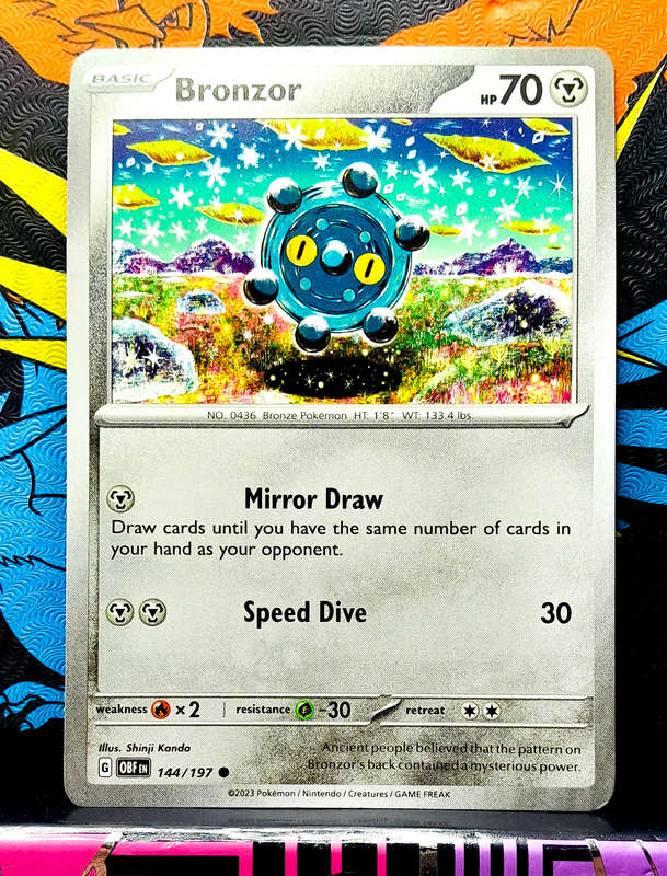 Pokemon Cards - Bronzor 144/197 - Obsidian Flames