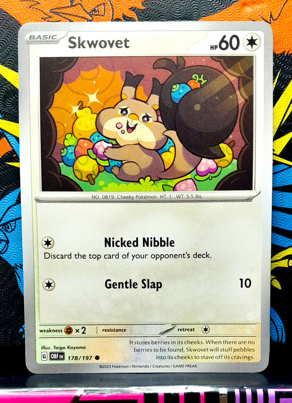 Pokemon Cards - Skwovert 178/197 - Obsidian Flames