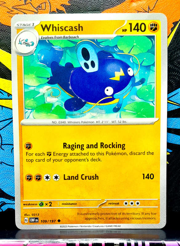 Pokemon Cards - Whiscash 109/197 - Obsidian Flames