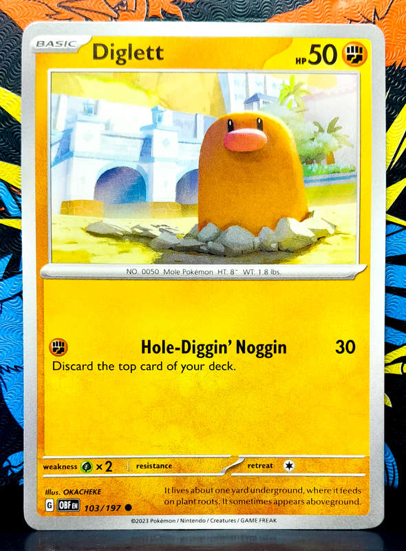 Pokemon Cards - Diglett 103/197 - Obsidian Flames