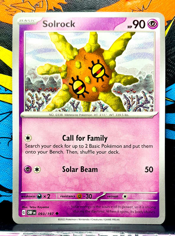 Pokemon Cards - Solrock 093/197 - Obsidian Flames