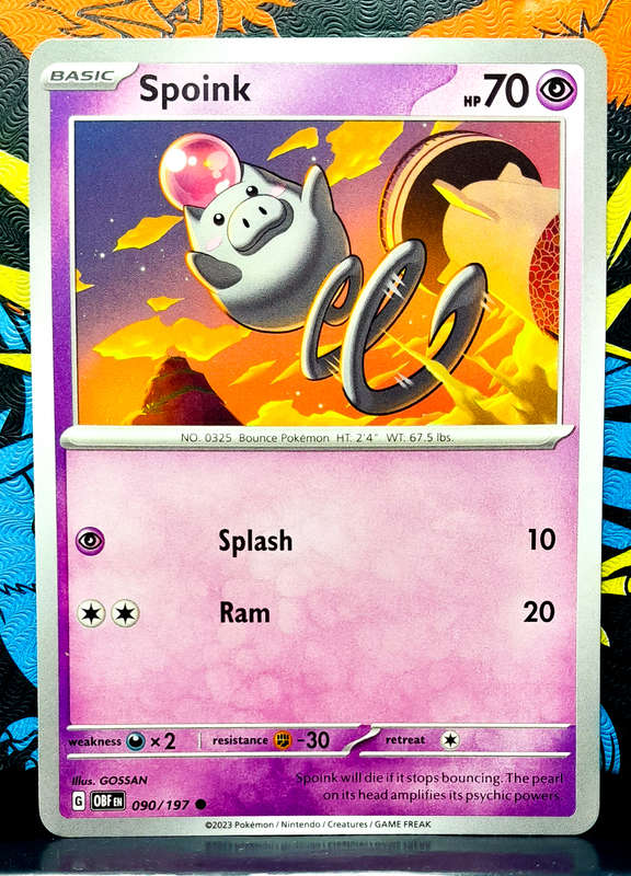 Pokemon Cards - Spoink 090/197 - Obsidian Flames