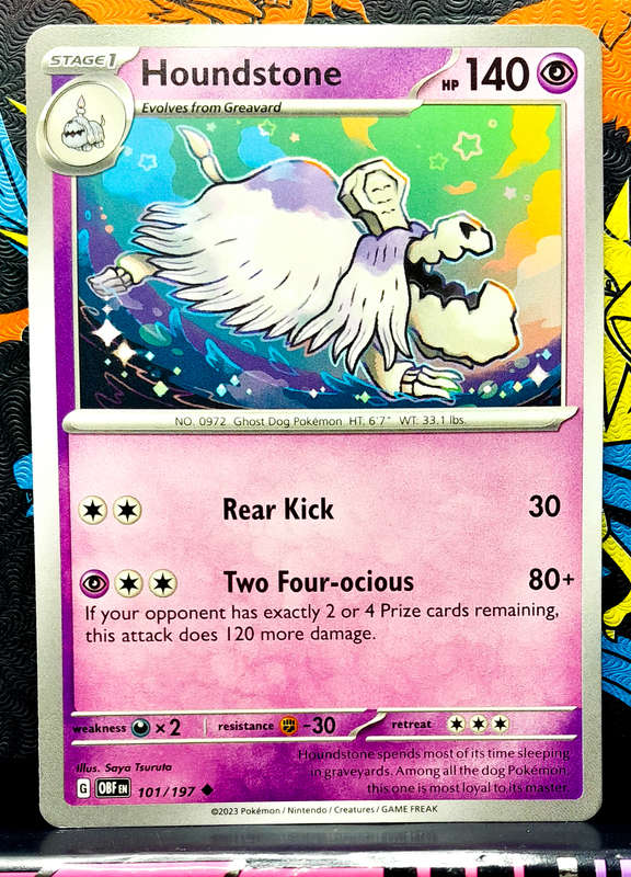 Pokemon Cards - Houndstone 101/197 - Obsidian Flames