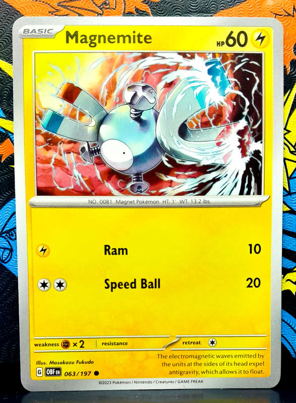 Pokemon Cards - Magnemite 063/197 - Obsidian Flames