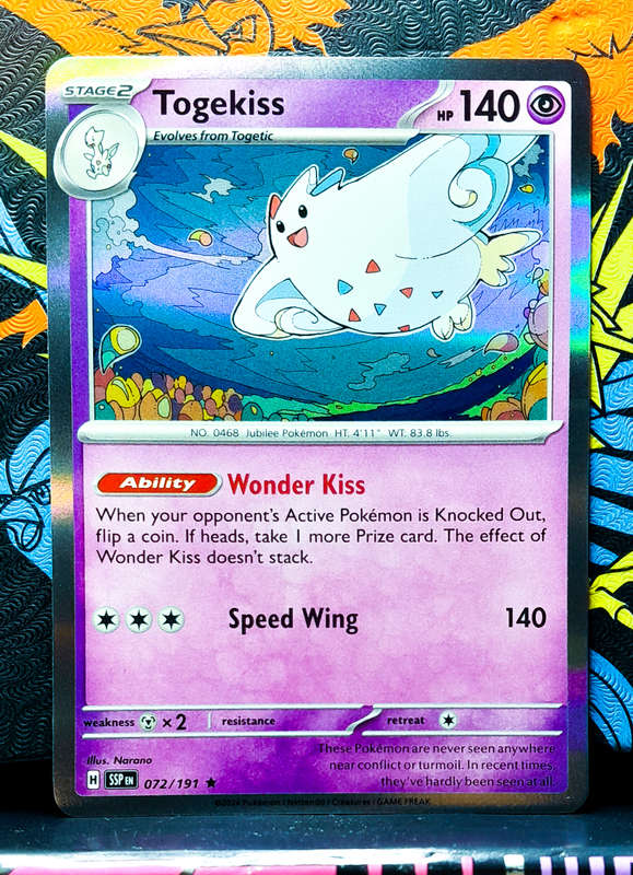 Pokemon Card - Togekiss 072/191 - Holofoil Rare - Surging Sparks NM