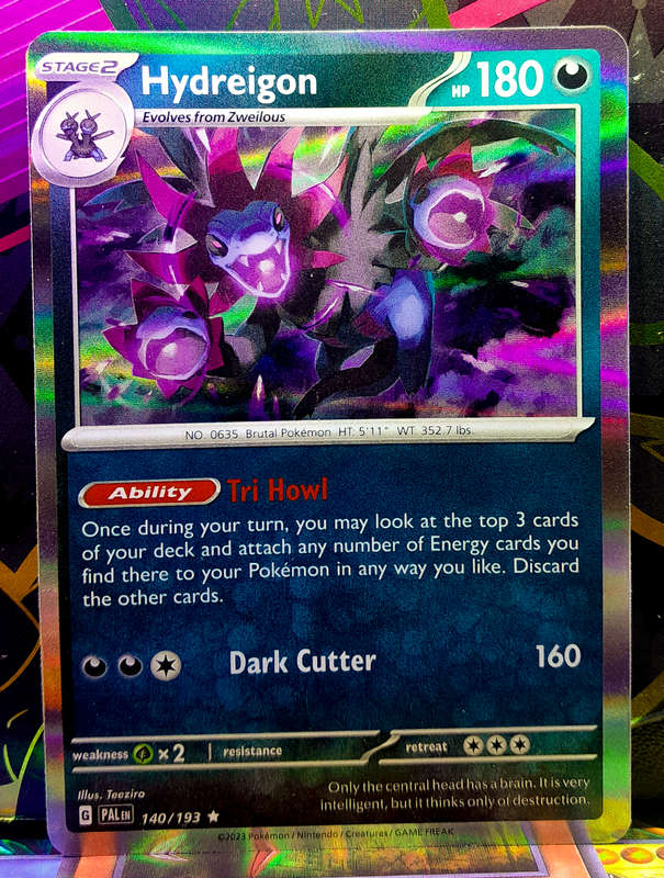 Pokemon Cards - Hydreigon 140/193 - Holofoil Rare  - Paldea Evolved (NM)