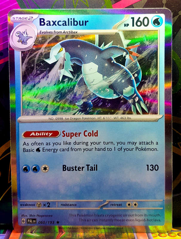 Pokemon Cards - Baxcalibur 060/193 - Holofoil Rare  - Paldea Evolved (NM)