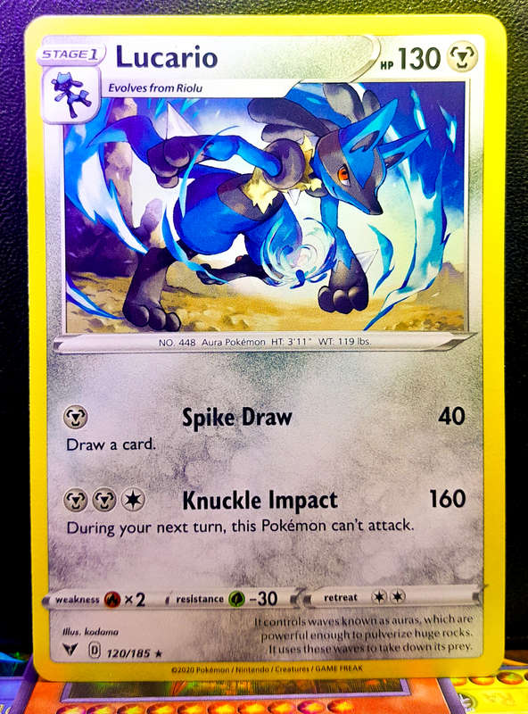 Pokemon Cards - Lucario 120/185 - Non Holo Rare -  Vivid Voltage (NM)