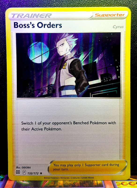 Pokemon Card - Boss's Order's 132/172 - Holofoil Rare - Brilliant Stars