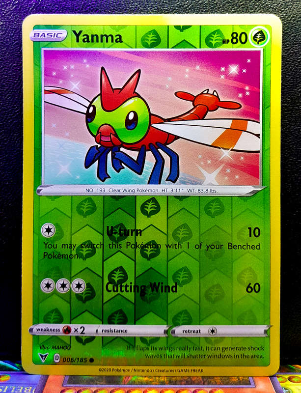 Pokemon Cards - Yanma 006/185 - Reverse Holo - Vivid Voltage (NM)