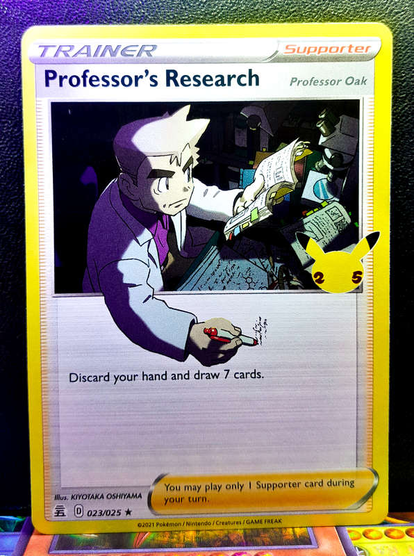 Pokemon Card - Professor's Research 023/025 - Holofoil Rare -  Celebrations 25th Anniversay