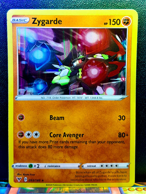 Pokemon Cards - Zygarde 093/185 - Holo Rare - Vivid Voltage (NM)