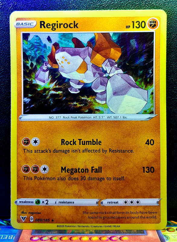 Pokemon Cards - Regirock 089/185 - Holo Rare - Vivid Voltage (NM)