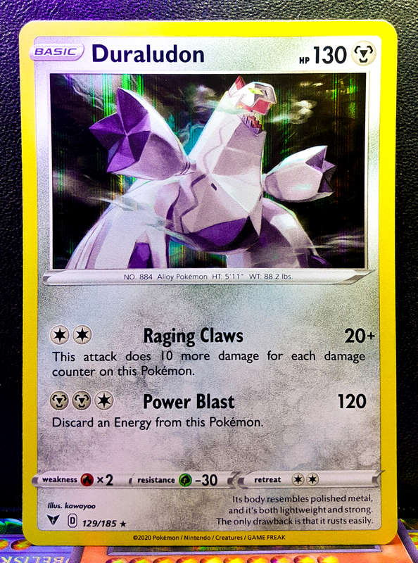Pokemon Cards - Duraludon 129/185 - Holo Rare - Vivid Voltage (NM)