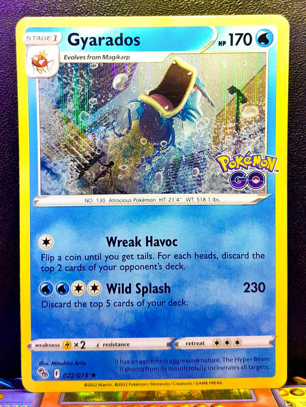 Pokemon Card - Gyarados 022/078 - Holofoil Rare - Pokemon Go