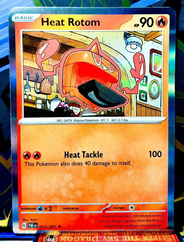 Pokemon Card - Heat Rotom 013/091 - Holofoil Rare - Paldean fates
