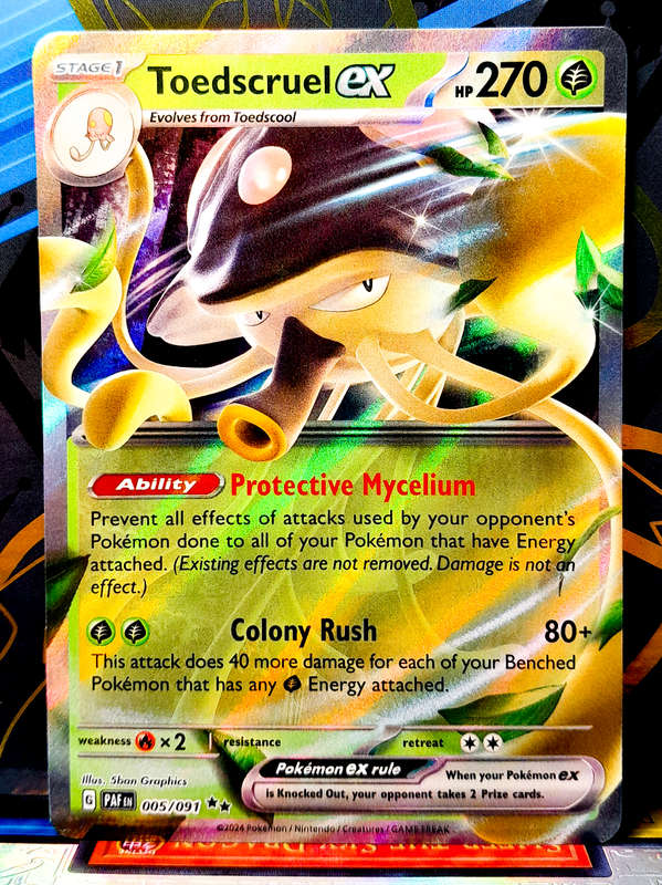 Pokemon Cards - Toedscruel 005/091 - Double Holofoil Rare - Paldean Fates -  NM