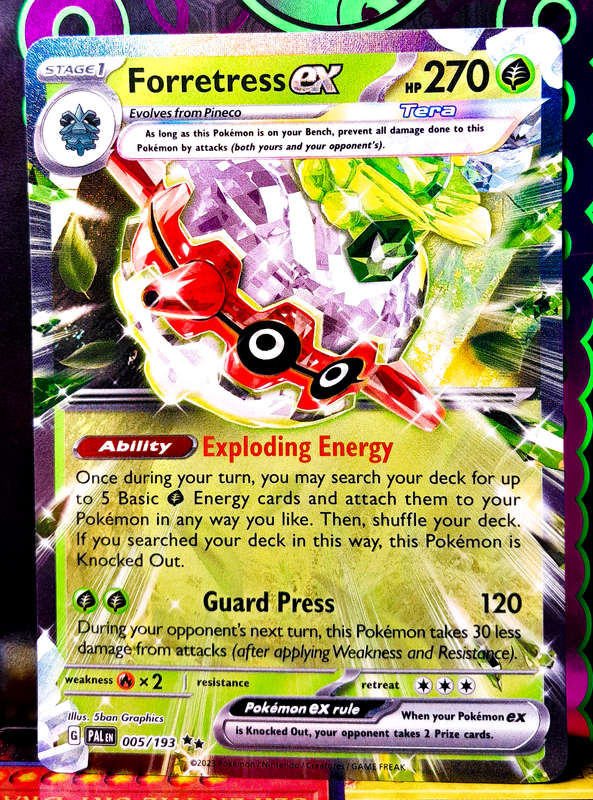 Pokemon Card - Forretress EX - Double Holofoil Rare - Paldea Evolved NM