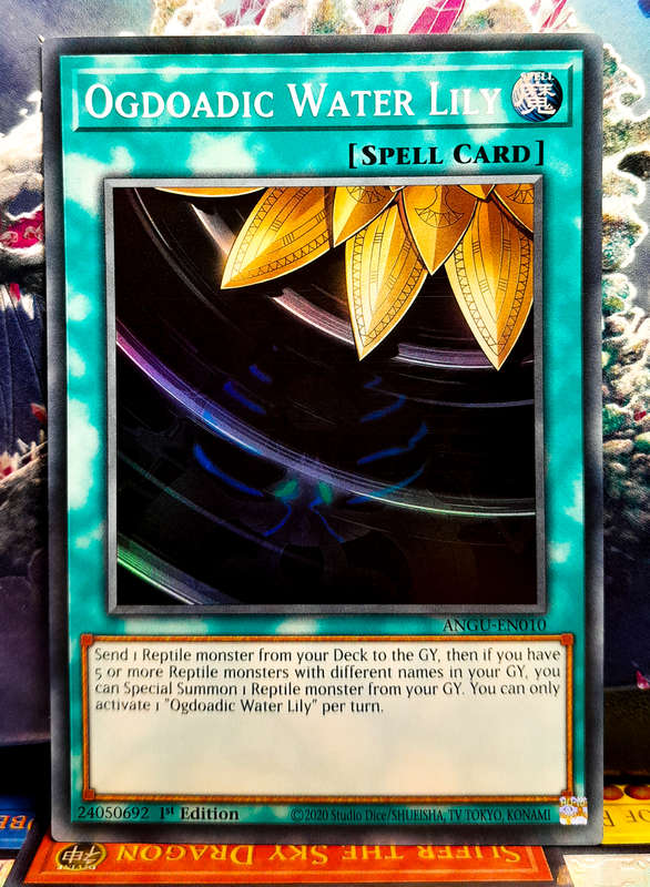 Yu-Gi-Oh! Card - Ogdoadic Water Lily - 1st Edition  - Super Rare Holofoil - ANGU-EN010 - NM