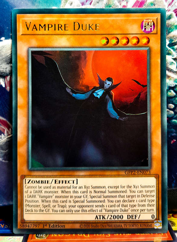 Yu-Gi-Oh! Card - Vampire Duke - 1st Edition  - Ultra Rare - GFP2-EN073 - NM