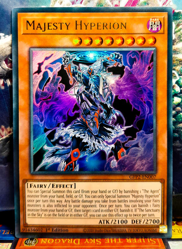 Yu-Gi-Oh! Card - Majesty Hyperion - 1st Edition  - Ultra Rare Holo - GFP2-EN007 - NM