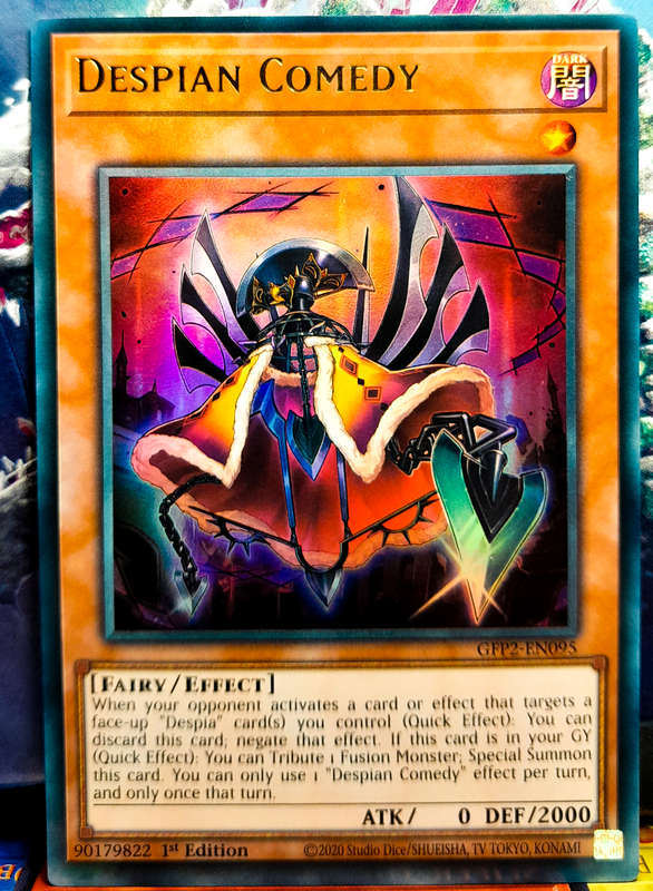 Yu-Gi-Oh! Card - Despian Comedy - 1st Edition  - Ultra Rare Holo - GFP2-EN095 - NM