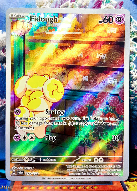 Pokemon Cards - Fidough 213/198 - Illustraition Holofoil Rare - Scarlet & Violet Base Set - NM