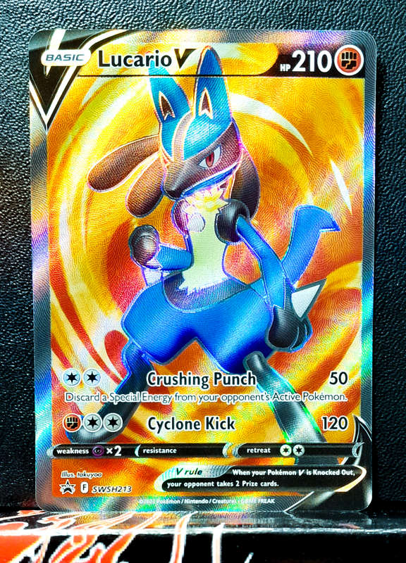 Pokemon Card - Lucario V SWSH213 - Textured Full Art - Black Star Promo NM