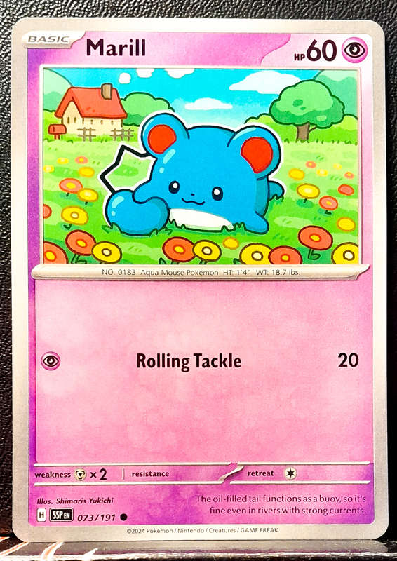 Pokemon Card - Marill 073/191- Common - Surging Sparks NM