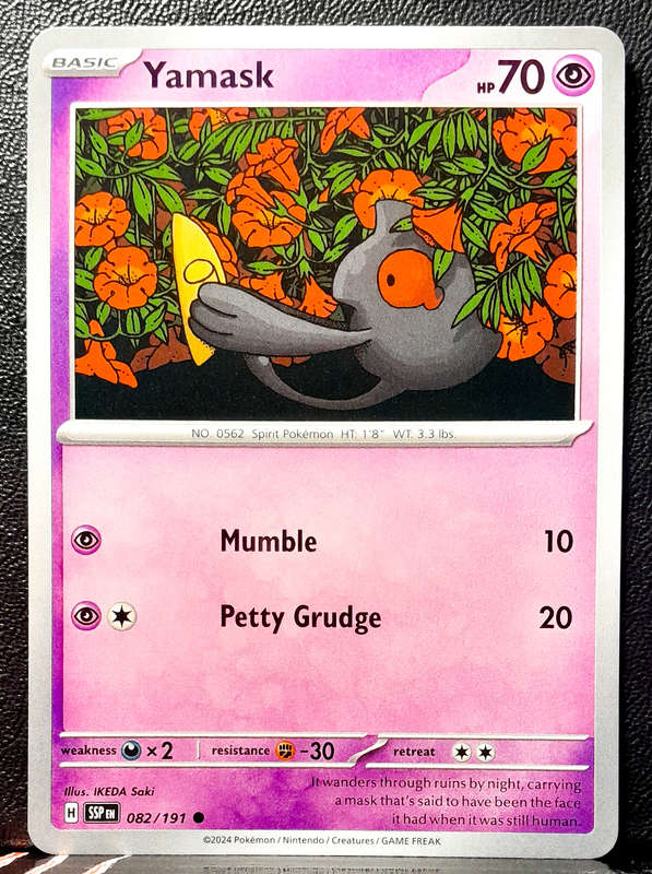 Pokemon Card - Yamask 082/191- Common - Surging Sparks NM