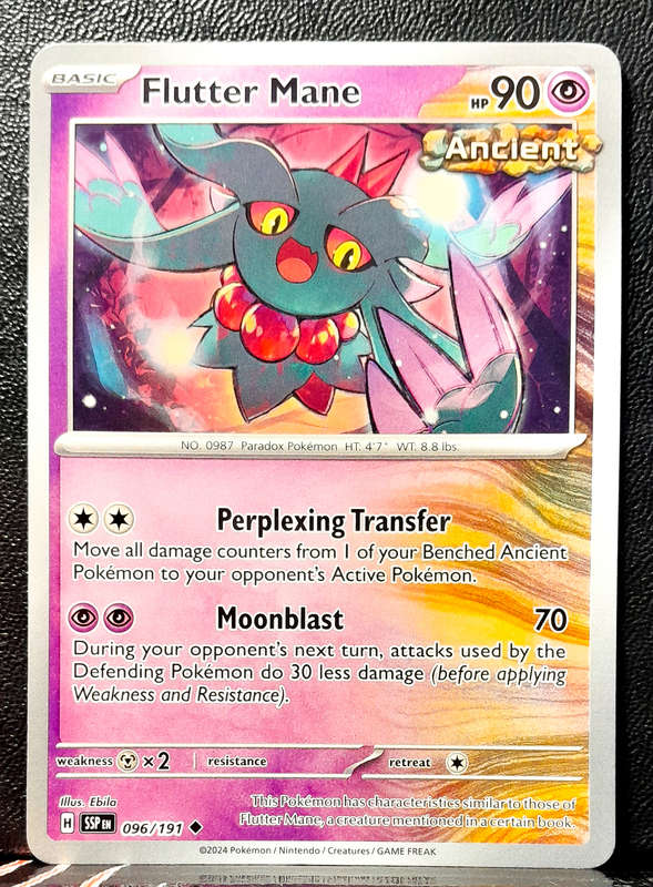 Pokemon Card - Flutter Mane 096/191- Uncommon - Surging Sparks NM