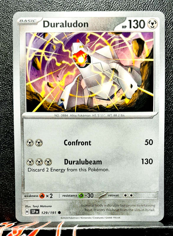 Pokemon Card - Duraludon 129/191- Common - Surging Sparks NM