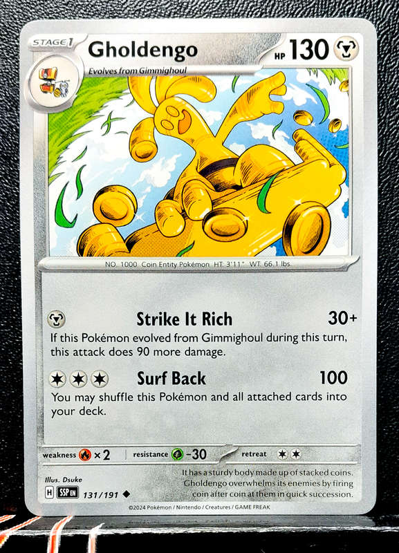 Pokemon Card - Gholdengo 131/191- Uncommon - Surging Sparks NM