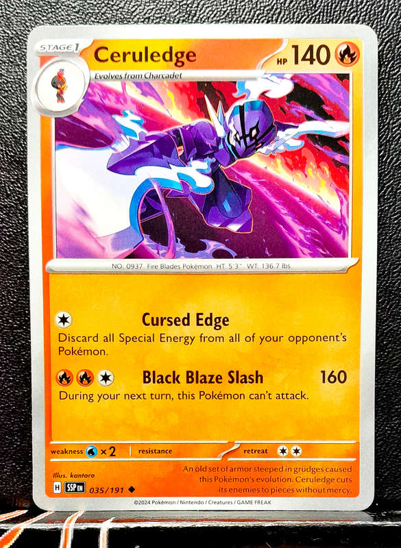 Pokemon Card - Ceruledge 035/191- Uncommon - Surging Sparks NM