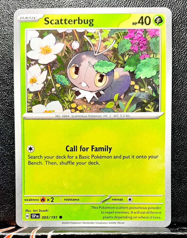 Pokemon Card - Scatterbug 005/191- Common - Surging Sparks NM