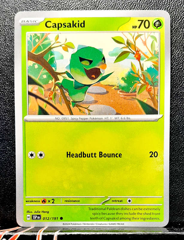 Pokemon Card - Capsakid 012/191- Common - Surging Sparks NM
