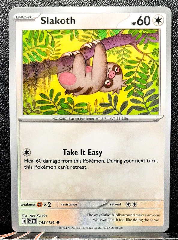 Pokemon Card - Slakoth 145/191- Common - Surging Sparks NM