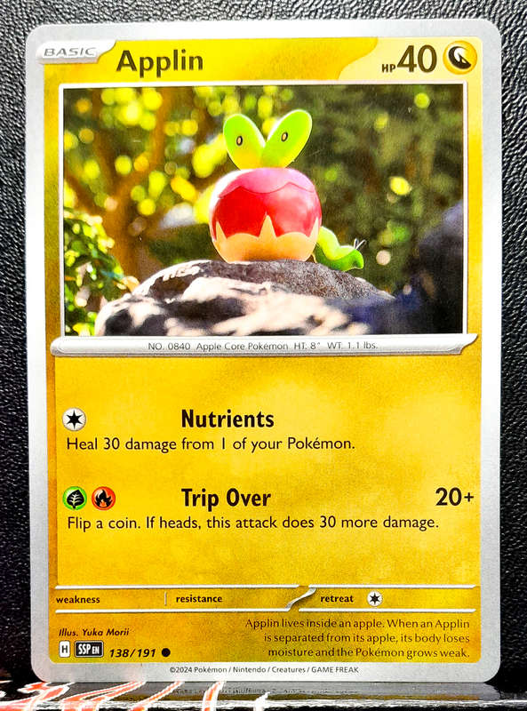Pokemon Card - Applin 138/191- Common - Surging Sparks NM