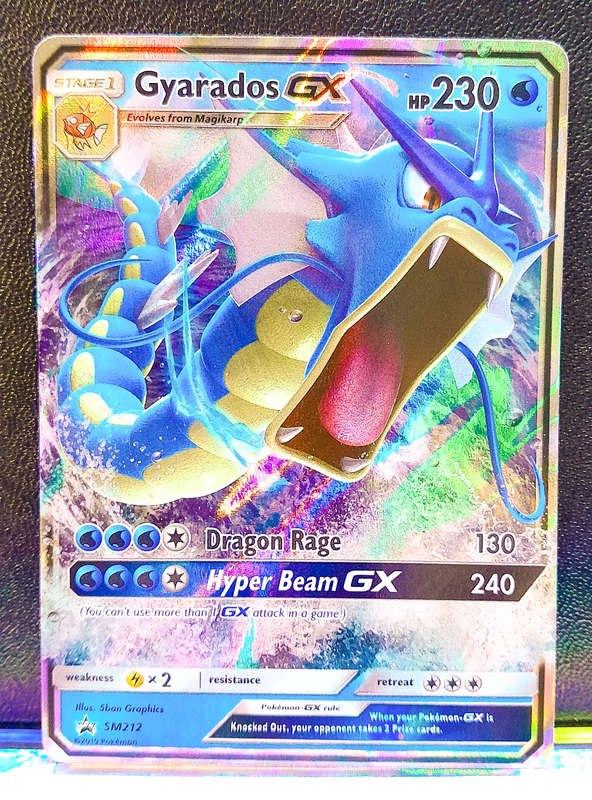 Pokemon Card - Gyarados GX SM212 - Holofoil Black Star Promo - Sun & Moon Promo NM