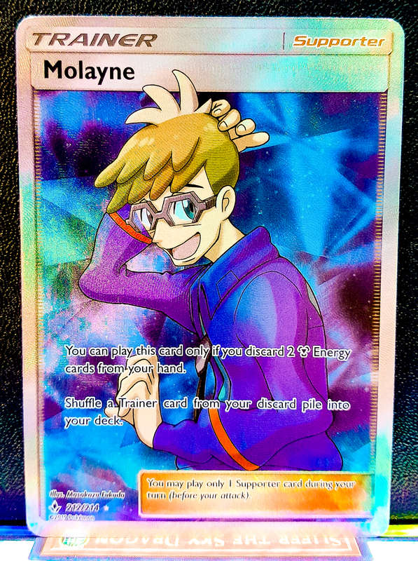 Pokemon Card - Molayne 212/214 - Full Art Trainer - Sun & Moon Unbroken Bonds - NM