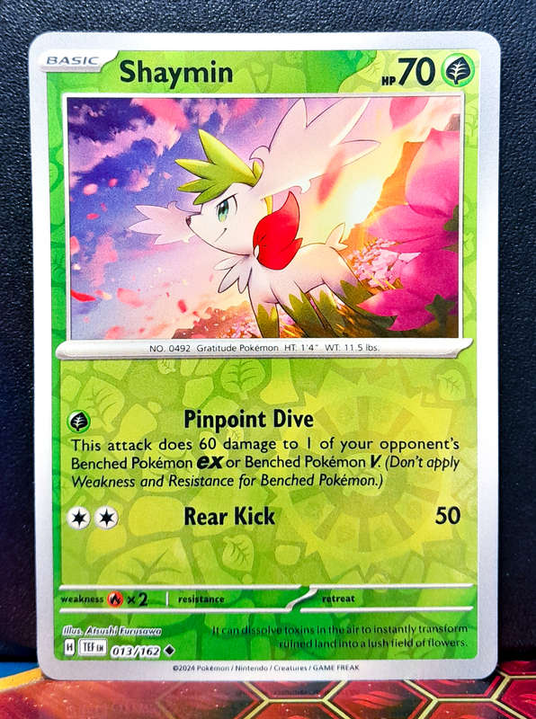Pokemon Card - Shaymin 013/162 - Reverse Holo - Temporal Forces NM