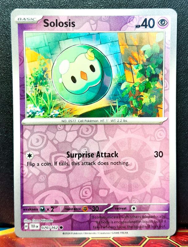 Pokemon Card - Solosis 070/162 - Reverse Holo - Temporal Forces NM