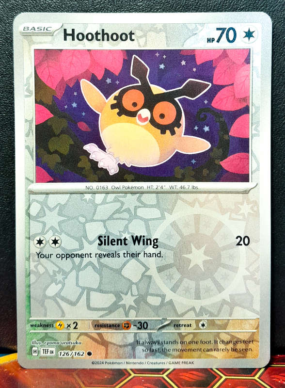 Pokemon Card - Hoothoot 126/162 - Reverse Holo - Temporal Forces NM
