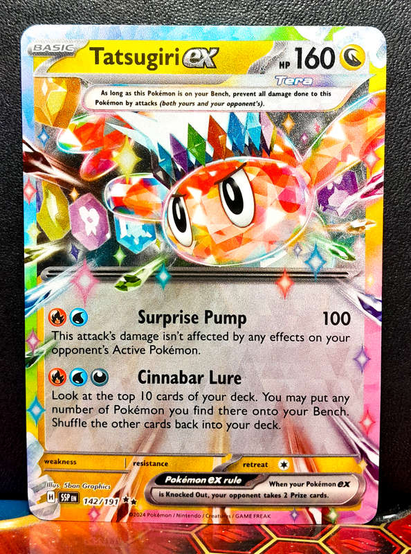 Pokemon Card - Tatsugiri 142/064 - Textured Holofoil -  Surging Sparks