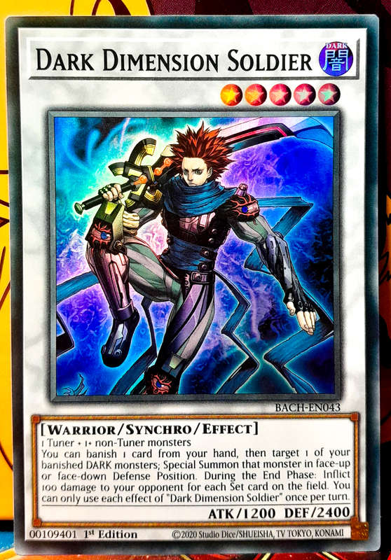 Yu-Gi-Oh! Card - Dark Dimension Soldier - 1st Edition - Ultra Rare - BACH-EN043 - NM