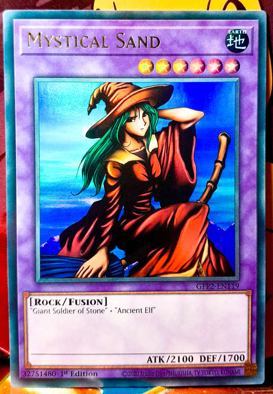 Yu-Gi-Oh! Card - Mystical Sand - 1st Edition  - Ultra Rare Holo - GFP2-EN119 - NM