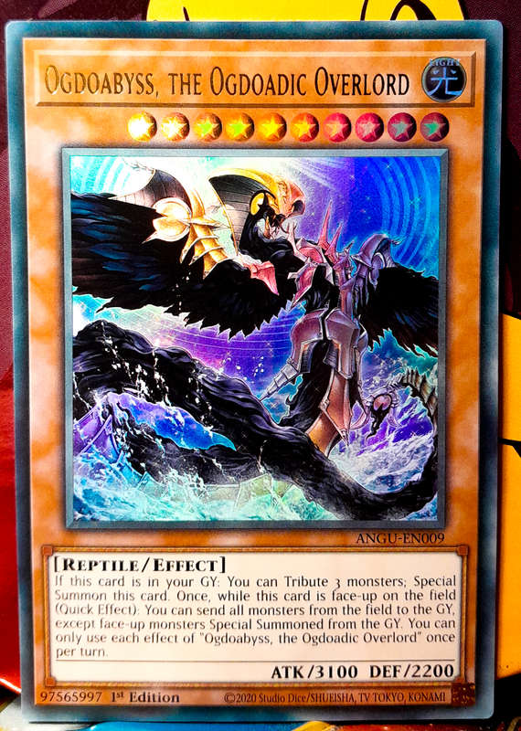 Yu-Gi-Oh! Card - Ogdoabyss, the Ogdoadic Overlord - 1st Edition  - Ultra Rare Holo - ANGU-EN009 - NM