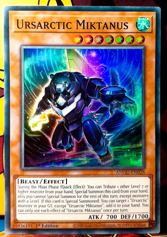 Yu-Gi-Oh! Card - Ursarctic Miktanus - 1st Edition  - Ultra Rare Holo - ANGU-EN028 - NM