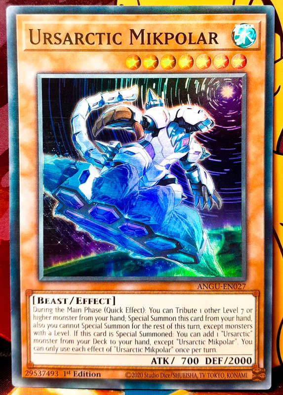 Yu-Gi-Oh! Card - Ursarctic Mikpolar - 1st Edition  - Ultra Rare Holo - ANGU-EN027 - NM